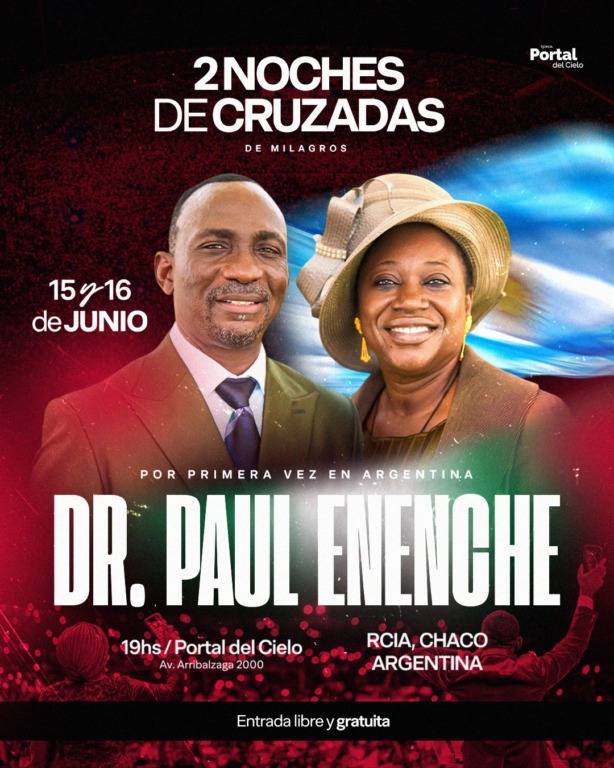 Un gigante del Reino llega a Argentina: El Pastor Paul Enenche encabezará una Cruzada de Milagros en Portal del Cielo